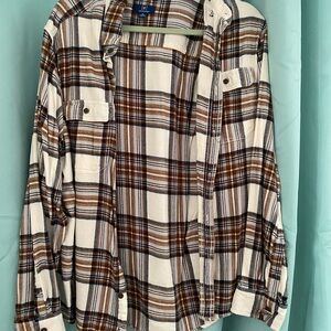 Plaid Button-Up Shirt
